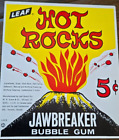 1970'S Vintage Leaf Hot Rocks Jawbreaker Bubble Gum Vending Machine Ad Card