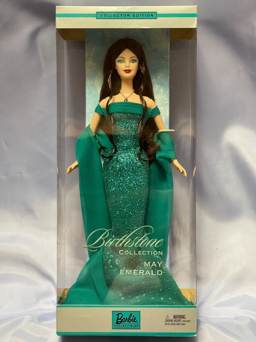 BIRTHSTONE BARBIE B3413 - MAY EMERALD - BRUNETTE - 2002 BIRTHSTONE BARBIE B3413 - MAY EMERALD - BRUNETTE - 2002