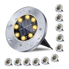 Solar Ground Lights Landscape Lighting Upgraded Outdoor Waterproof Deck Walkway