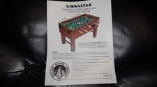 Chicago Gaming Company-GIBRALTAR Foosball Table color FLYER--brand new