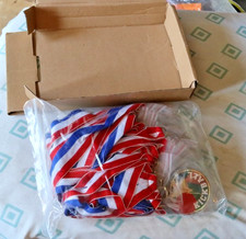 LOTTO SET medaglie sportive da collezione nastri premi LOTTO 24 Tondiamo Kickball Ball