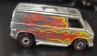 Nice 1974 Hot Wheels Van Redline Flying Colors Flames Silver Metal Variation