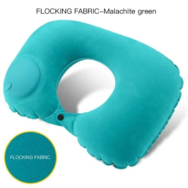 Inflatable U-Shape Travel Neck Pillow Portable Foldable for Outdoor Trips