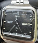Seiko Quartz Type II Mens Vintage TV Dial Watch Working - For Restoration