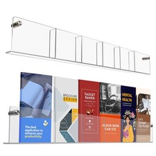 Acrylic Brochure Holder Wall Mount - Aesthetic Design, Pamphlet Display