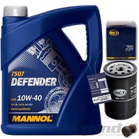 ÖLwechselset Satz +Mannol 10W40 ÖL FüR VW Vento Golf 3 T4 Polo Passat 35I Caddy