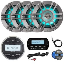 JBL PRV175 Receiver, 4X 6.5" LED Speaker, USB/AUX Mount, Remote, Antenna, Wire