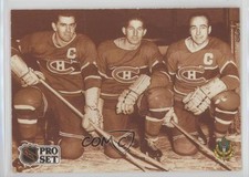 1991-92 Pro Set Maurice Richard Elmer Lach Toe Blake #337 HOF 0a4