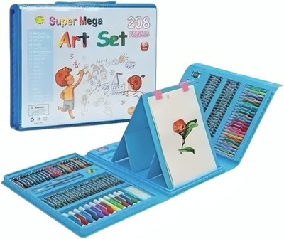 Kunstset für Kinder - 208 Teile, Zeichenset für Jungen und Mädchen Buntstifte, Marker