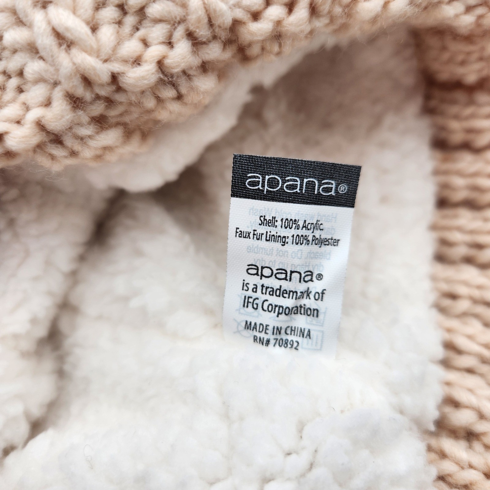 Beanie Hat With Pom Pom & Chunky Beanie Fleece Lined Bundle Winter Warm Hats