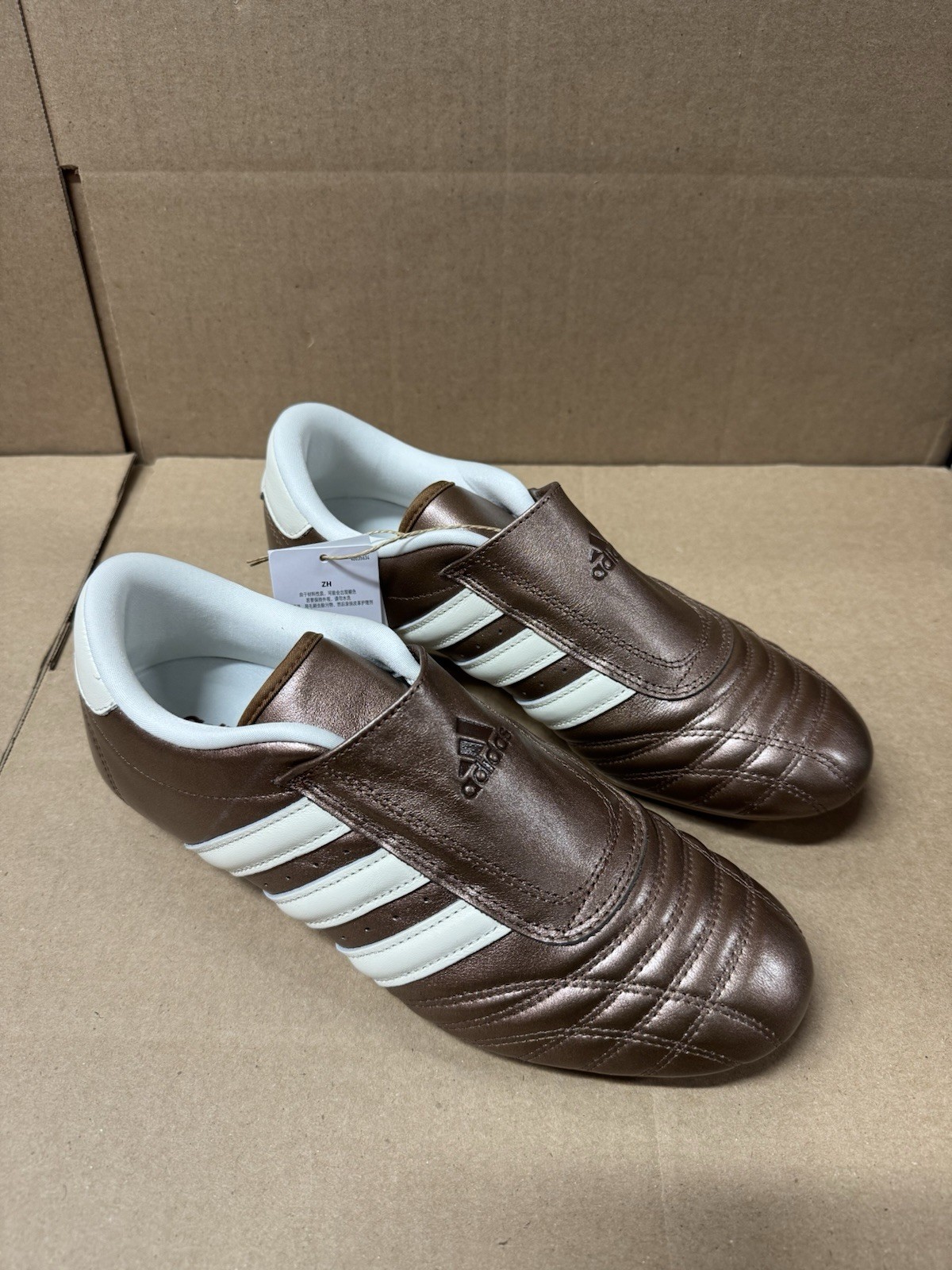 Women's SZ 9 Adidas Taekwondo Preloved Brown Off White JS4025 thumbnail 4