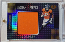 2020 Panini Illusions Instant Impact Jerseys #24 K.J. Hamler gold jumbo patch