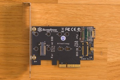 Silverstone ECM20 Dual M2 to PCI-E X4 and SATA 6G Adapter