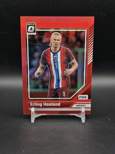 2024-25 Panini Donruss FIFA Erling Haaland Red Prizm /299 #96 Norway