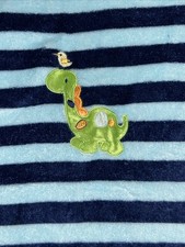 Baby Starters Blue Stripes Dinosaur Bird Baby Blanket 2014