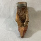 Vintage Tobacco Smoking Pipe Hand Carved Wooden Deer Stag Germany no stem & bowl — photo 4