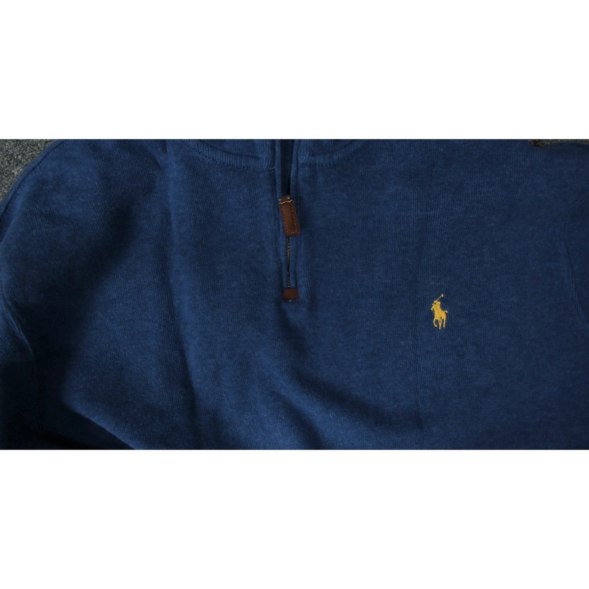 ✨超希少✨ POLO by Ralph Lauren XL 紺ブレ y2k Polo Ralph Lauren Quarter Zip Sweater Blue Pullover Yellow Pony