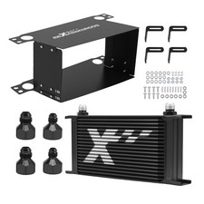 Engine Oil Cooler 19 Row Universal 10an Transmission Cooler Aluminum Black Kit