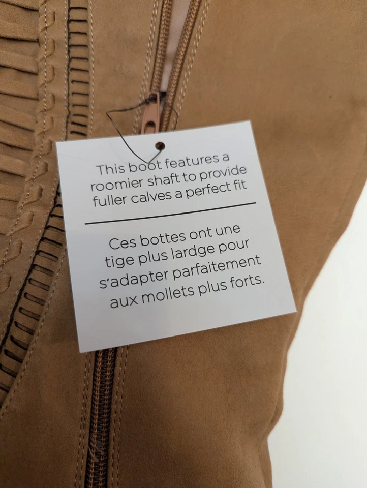 Botas Fergalicious by Fergie Gamuza Taupe Trenzadas Cremallera Lateral Tacón Bloque EE. UU. 9 M Foto 4 de 4