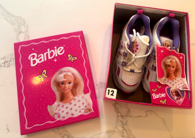 BARBIE Girl Y2K 1997 Shoes Pink Court Tennis Sneaker Size 12 11/12 NEW IN BOX