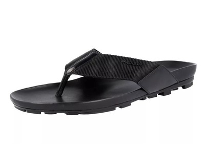 PRADA Leather Nylon Thong Sandals  FlipFlops 4Y2211 - Black  Prada 8 EU 41 US 9