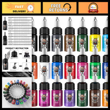 21 Color Tattoo Ink Set 1/2 oz 15ml Pigment Kit for Professional Tattoo Suppli