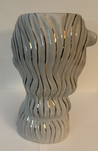 Vintage Glamour Girl Enesco Lady Head Vase Gold Gold Hair & Dress 1950’s - Bild 3 von 6