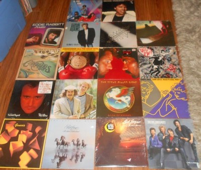 18 LP Record Lot bob seger genesis phil collins hall oates styx steve miller