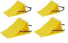 4 Pack Plastic Tire Skates For Tow Truck Wrecker Rollback Carrier Safety Yellow