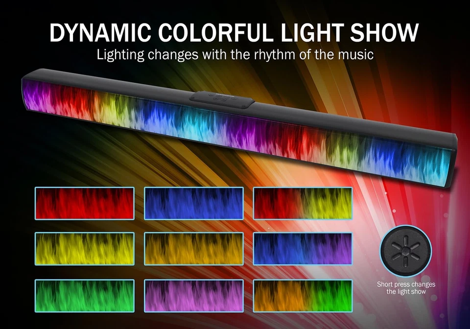 Barra de Sonido Altavoz Portátil MMA4020 con Bluetooth 5.0, LED Vibrante Patentado Li... Foto 3 de 4