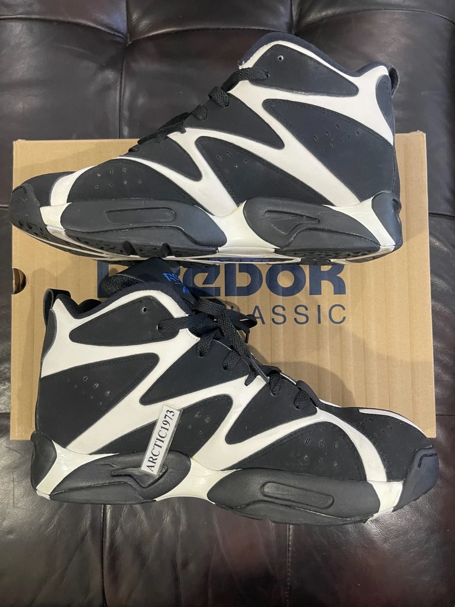 Reebok Kamikaze 1 Mid White Black Blue for Sale | Authenticity