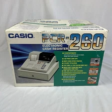 Casio PCR-260 Electronic Cash Register New in Open Box, Missing Manual, Tested