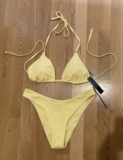 Victoria's Secret Size Small Brazilian Bikini Swim Set Yellow Two Piece NEW 