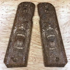 Colt 1911 Full Size Grips - Aztec/Mayan Style Intricately Engraved Grip Set