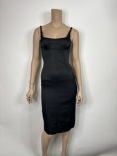 Vtg Dolce & Gabbana D&G Black Bodycon Dress IT 40