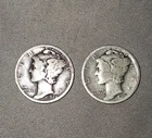 1925 1929 Philadelphia mint Mercury dime 90% Silver us coins