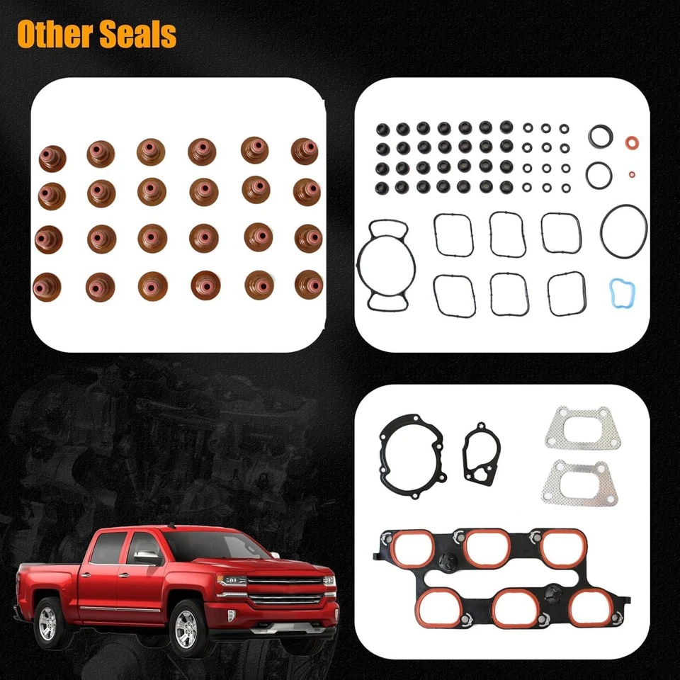 Комплект прокладок головки блока цилиндров подходит для 2013-2022 Buick Lacrosse Chevrolet Cadillac GMC 3.6 - Изображение 4 из 4