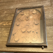 Vintage 1933 Clown-Themed Wooden Tabletop Pin...