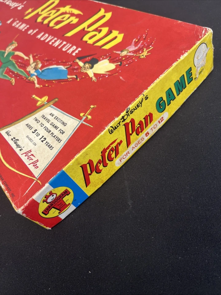 Walt Disney Peter Pan Adventure 1953 tablero de juego completo Foto 4 de 4