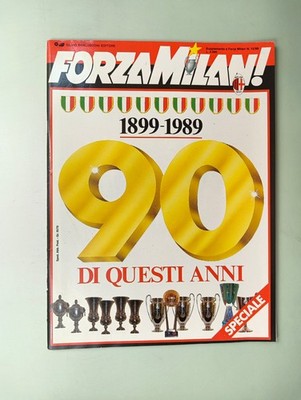 FORZA MILAN 12-1989 Anniversary 90 Years Poster Victory Intercontinental Cup