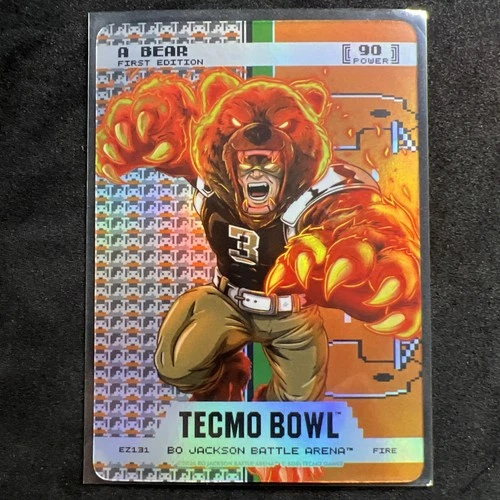 Bo Jackson Battle Arena Tecmo Bowl A BEAR BOBBY HEBERT End Zone Fire #EZ131