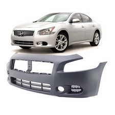 Front Bumper Cover For 2009-2014 Nissan Maxima W Fog Lamp Holes Primed Front Bumper Cover For 2009-2014 Nissan Maxima W Fog Lamp Holes Primed
