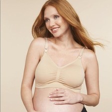 Motherhood Maternity Nursing Bra Nude Seamless Full Bust Large Wireless