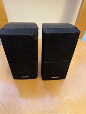 Pair Bose Double Cube Speakers Black - Swivel - Working - Grill Damage