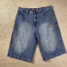 Vtg Southpole Jean Shorts 36x15 Blue Faded Denim Baggy Hip Hop Jorts Y2K Vintage