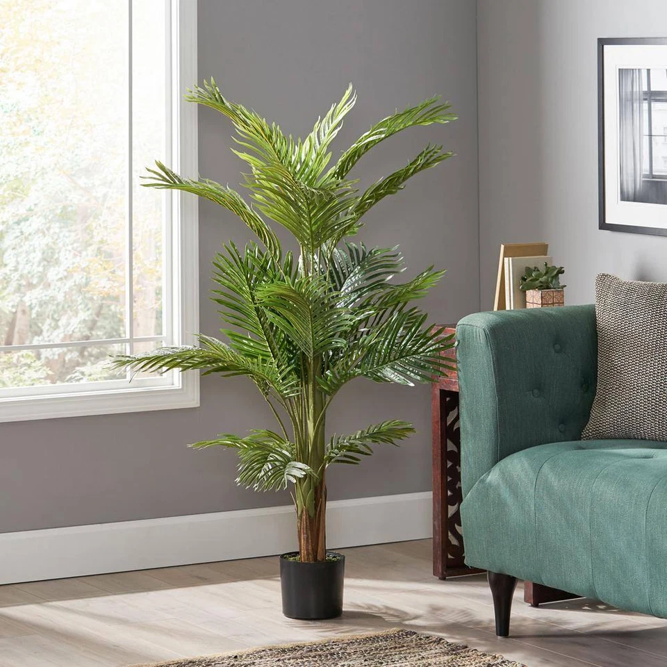 2 Ft. Artificial Palm Tree in Pot, Faux Decorative Plant for Indoor and Outdoor - Image 2 of 4