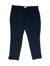 J. Jill Size 12 Bi-Stretch Pull-On Black Pants Cropped Pockets