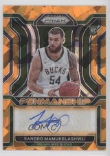 2021 Panini Prizm Rookie Penmanship Orange Ice Sandro Mamukelashvili Auto 07sf