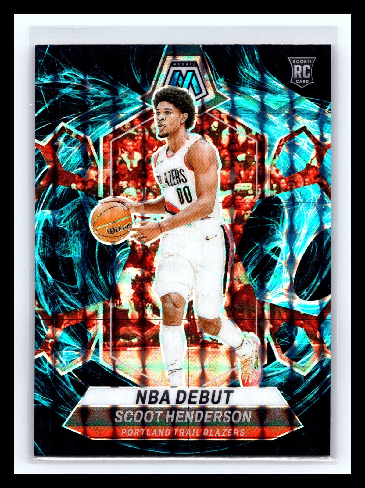 💥 Scoot Henderson 2023-24 Mosaic Genesis Holo Prizm SSP Case Hit RC # 255