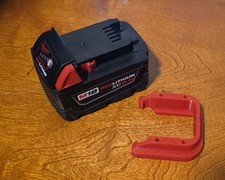 3D printed Milwaukee M18 Battery holder, 2 Pack, Red
